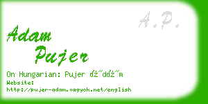 adam pujer business card